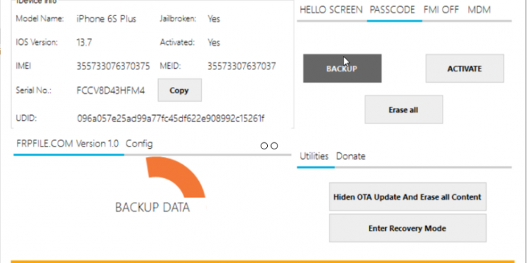 iFrpfile All In One iCloud tool v1.0.7