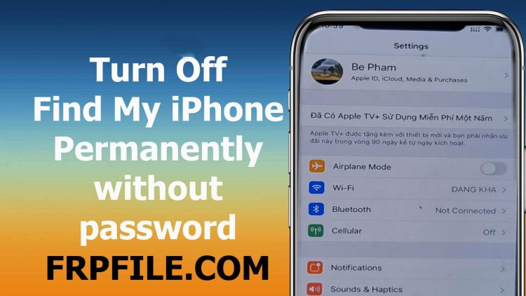 Remove iCloud Turn off Find my phone for all iPhone and iPad Open menu (Active Menu) with Proxy