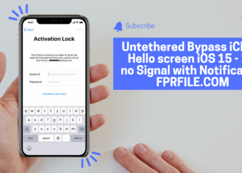Untethered Bypass iCloud Hello Screen iOS 15 – 17 no Signal with Notification